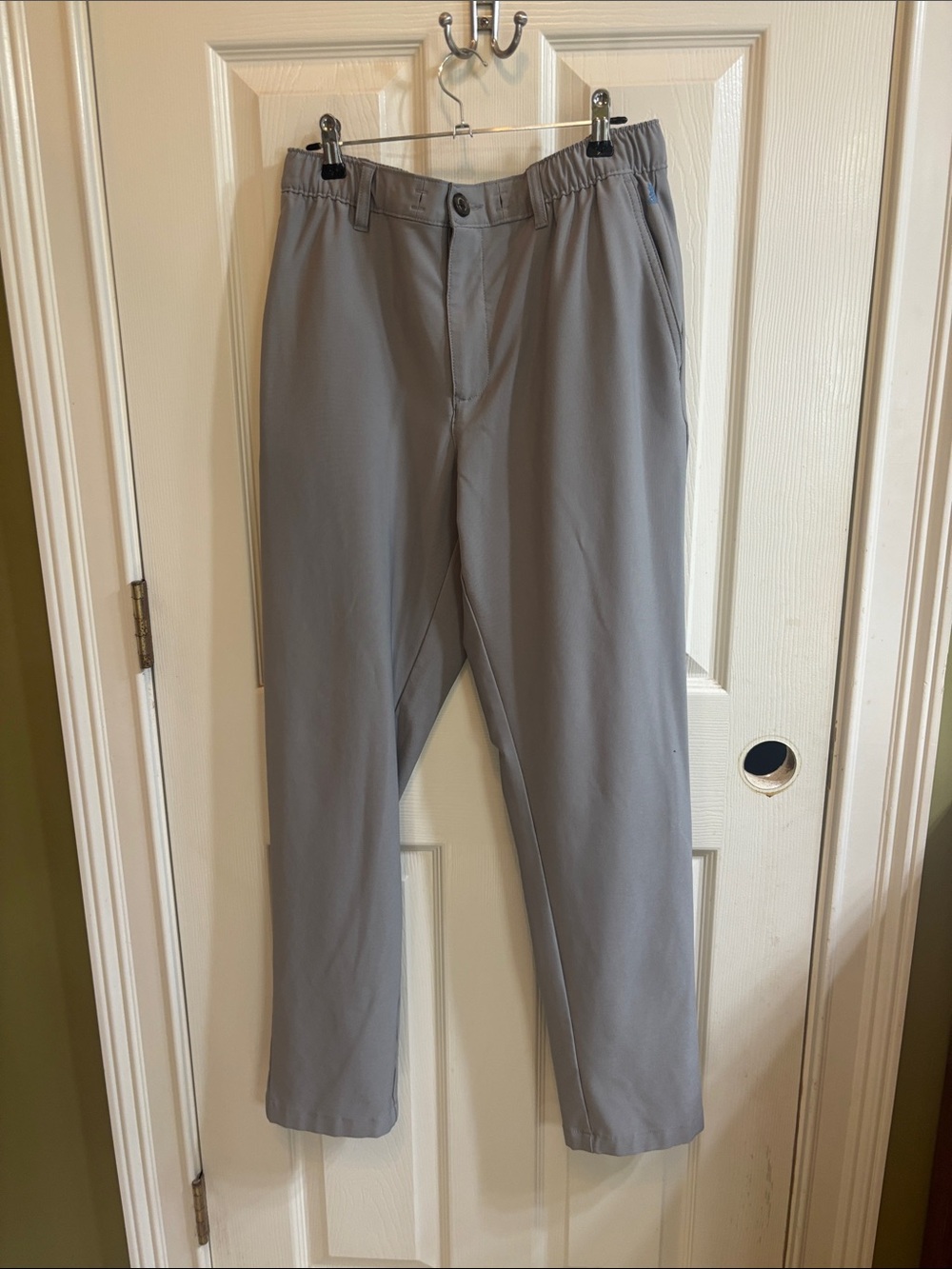 chubbies Men's Gray Elastic-Waist Chino Pants